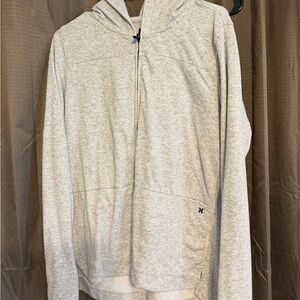 Hurley Light Gray Full-Zip Hooded Sweater